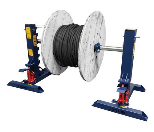 Dérouleur de bobine - AXO 1000 - CABLE EQUIPEMENTS - manuel / posé au sol / à double support