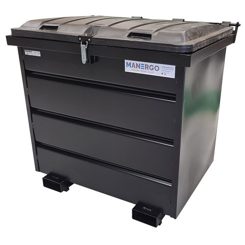 Benne à déchets en plastique - BTR1000-4284 - MANERGO - pour chariot élévateur