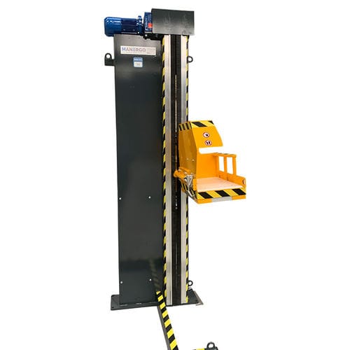 Appareil de levage et de retournement électrique - MER125°005-055-035-1750-3851-2 - MANERGO - à colonnes / en acier inoxydable / pour caisses