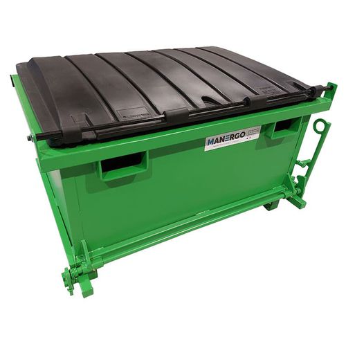 Benne basculante pour déchets - BAFO400AC-4470 - MANERGO - pour produits en vrac / pour chariot élévateur / à fond ouvrant