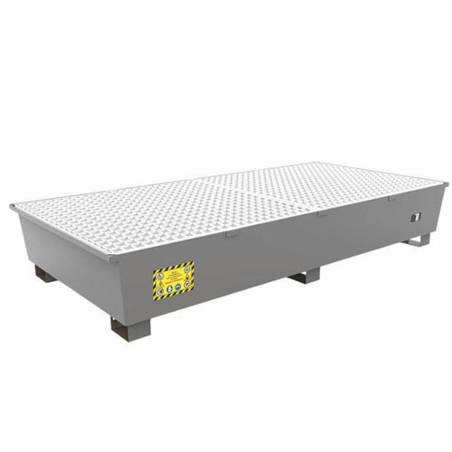 Bac de rétention pour conteneur IBC - BAS1000-2 - MANERGO - 2 fûts / 8 fûts / en acier galvanisé