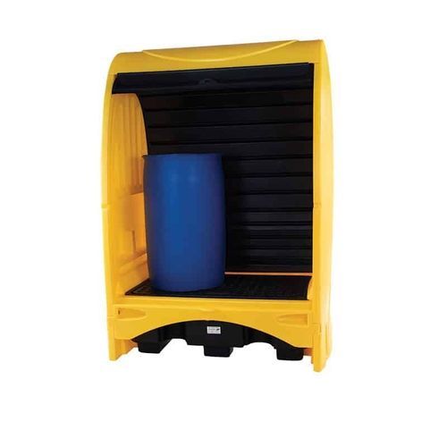 Abri de stockage pour 2 fûts - BPFJ250 - MANERGO - LLDPE / mobile / avec bac de rétention