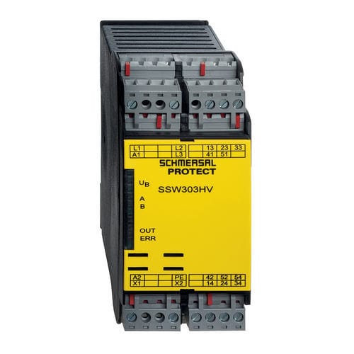 Moniteur de sécurité pour la vitesse nulle - SSW303HV - SCHMERSAL - sur rail DIN