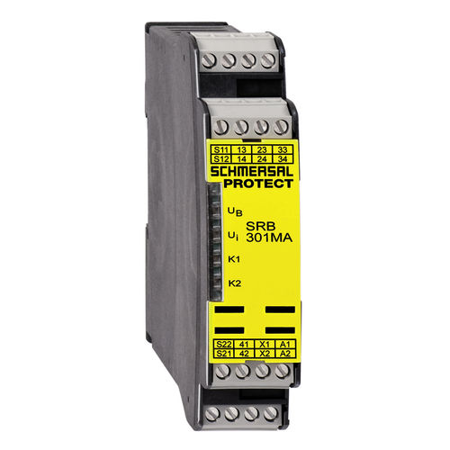 Relais de sécurité pour barrière immatérielle - SRB301MA-24V - SCHMERSAL - sur rail DIN / mono-canal