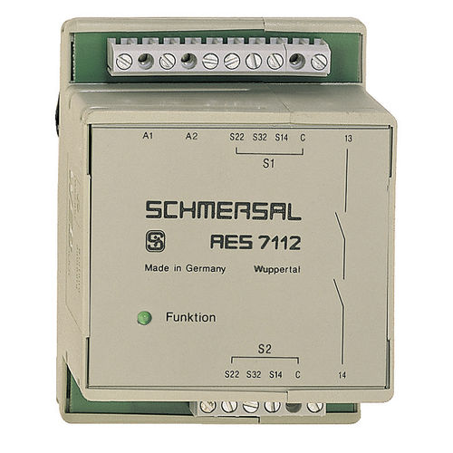 Relais de sécurité pour interrupteur de sécurité - AES 7112 series - SCHMERSAL - à montage sur panneau