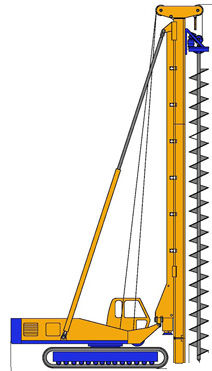 Foreuse à tarière continue - BF15 - MODELCO - de pieux de fondation / sur chenilles / rotative