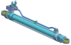 Vérin hydraulique - DA 125 - DOUCE HYDRO - à double tige / double effet / sur mesure