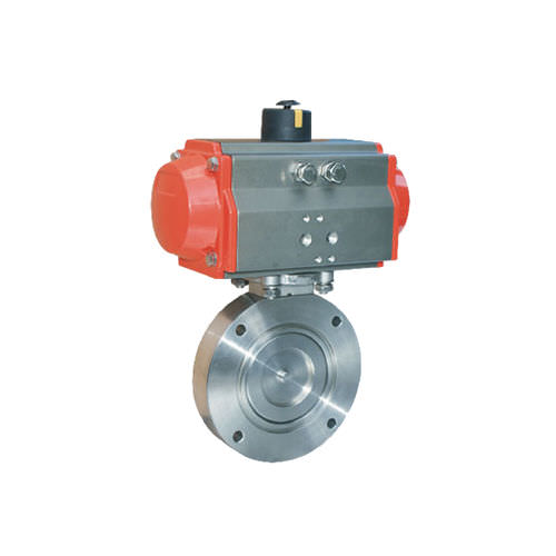 Vanne papillon - D671X-10P/R, DNV, CE - Zhejiang Kangsaite Valve Co., Ltd. - à commande pneumatique / pour le vide poussé