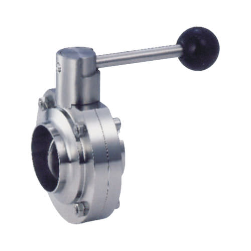 Vanne papillon - D61X-10P/R - Zhejiang Kangsaite Valve Co., Ltd. - à levier / pour liquides alimentaires et boissons / à souder