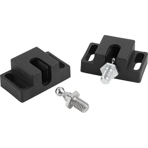Loquet à billes - 03075-10 - norelem - Éléments standard mécaniques - en acier / en acier inoxydable / plastique