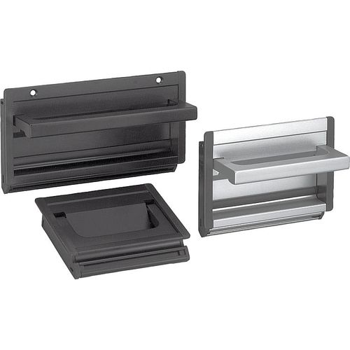 Poignée alcôve - 06961 - norelem - Éléments standard mécaniques - escamotable / en aluminium / à encastrer