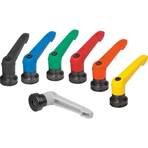 Manette indexable en matière plastique - 06600-10 - norelem - Éléments standard mécaniques - avec filetage interne
