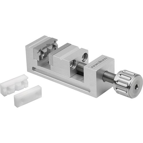 Étau pour machine-outil - 33225-10 - norelem - Éléments standard mécaniques - pour machine de mesure / manuel / en acier inoxydable