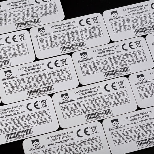 Tag d'identification - Gravotech - en plastique / en aluminium / de gravure