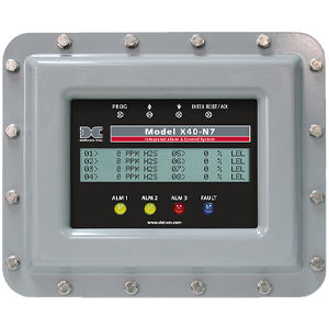 Centrale de détection de gaz multicanaux - X40 - Teledyne Gas And Flame Detection - affichage LCD / programmable