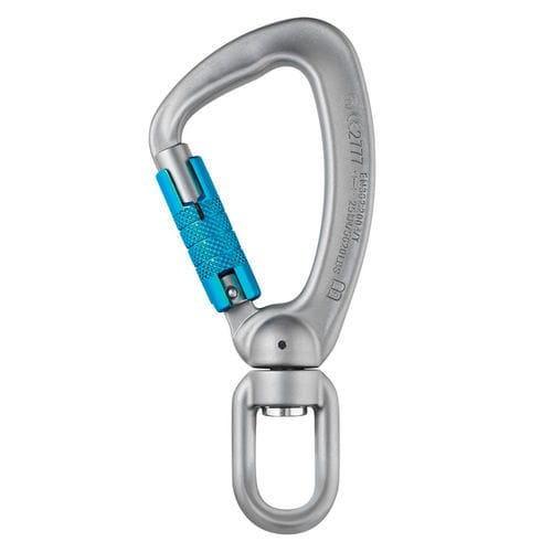 Mousqueton à émerillon - TWISTER TRIPLE - Edelrid - aluminium / asymétrique