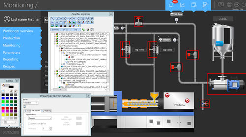 Logiciel d'interface - HMI - ARC Informatique - de conception / HMI / graphique