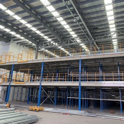 Mezzanine industrielle avec système de rangement - ISO9001,ISO14001,CE - Nanjing fuyuan technology co.,ltd - multi-étages / sur rayonnage à palettes / sur mesure
