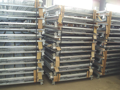Caisse-palette en acier - UN-MC0807 - Nanjing fuyuan technology co.,ltd - grillagée / de manutention / pliable