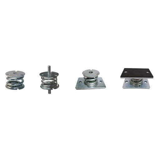 Support antivibratoire carré - HM - LESOL - en acier / pour machines / amortisseur à ressort
