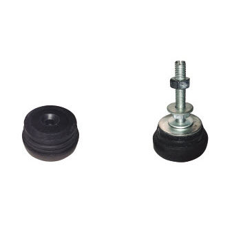Support antivibratoire cylindrique - M940 - LESOL - en caoutchouc / pour machines / fileté