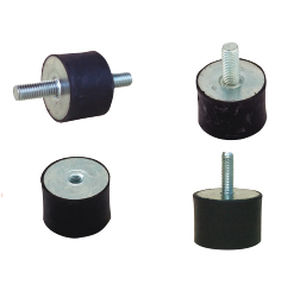 Support antivibratoire cylindrique - 1100 - LESOL - en élastomère / pour machines / fileté