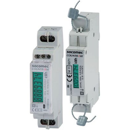 Compteur d'énergie électrique monophasé - COUNTIS E0x series  - SOCOMEC - sur rail DIN / RS-485 / Modbus