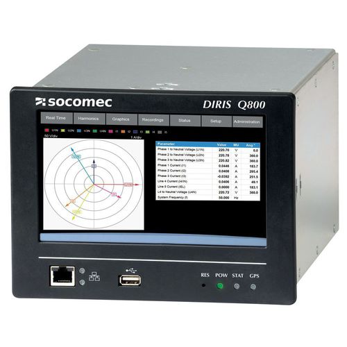 Appareil de mesure de qualité d'énergie - DIRIS Q800 - SOCOMEC - paramètres électriques / différentiel / multifonction
