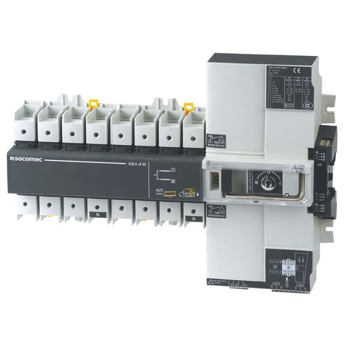 Commutateur-inverseur motorisé - ATyS d M - SOCOMEC - pour rail-DIN / à usage général / 4 pôles
