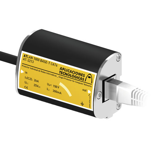 Parafoudre pour ligne Cat6 - ATLAN 1000 BASE-T CAT6 POE - Aplicaciones Tecnológicas, S.A. - pour réseau informatique / RJ45 / DC