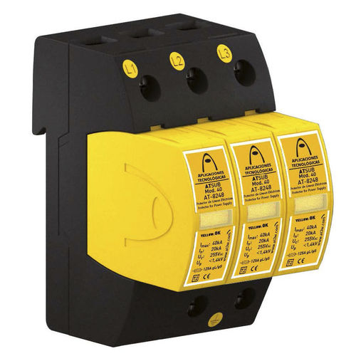 Parafoudre de type 2 - ATSUB-3P-NR 15 TNC - Aplicaciones Tecnológicas, S.A. - de type 3 / pour alimentation électrique / 3 pôles
