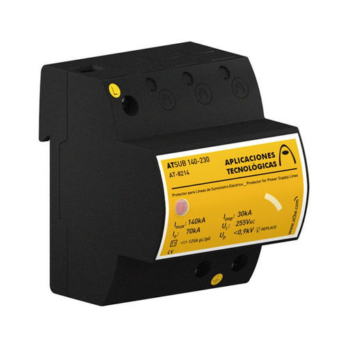 Parafoudre de type 1 + 2 - ATSUB 140-N - Aplicaciones Tecnológicas, S.A. - pour alimentation électrique / unipolaire / sur rail DIN