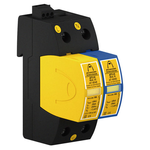 Parafoudre de type 2 - ATSUB-2P 15 TT - Aplicaciones Tecnológicas, S.A. - pour alimentation électrique / compact / 2 pôles