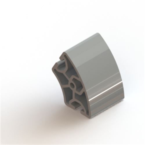 Profilé en aluminium - BASE08E0248 - elcom SAS - rond / léger
