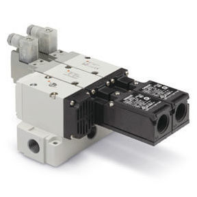 Distributeur pneumatique à tiroir - VP54 series - SMC  - actionné par solénoïde / 3 voies / à ressort de rappel