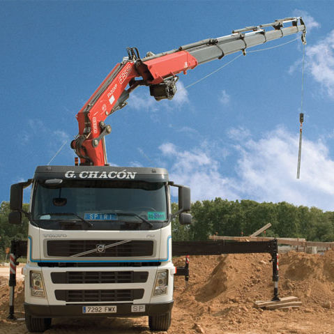 Grue pour applications lourdes - F425 series - Fassi gru S.p.A - montée sur camion / télescopique / pour chantier