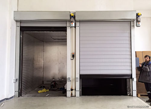 Porte à enroulement - SHIPYARDDOOR (Hangar Door | High Speed Door) - en tissu / rapide / isolée