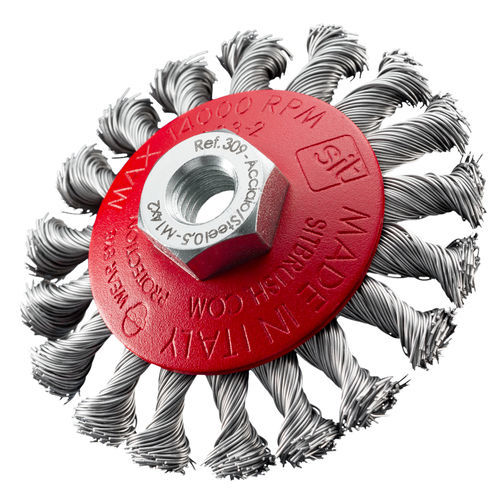 Brosse soucoupe - CZ series - SIT Società Italiana Tecnospazzole - de nettoyage / pour meulage / en acier inoxydable