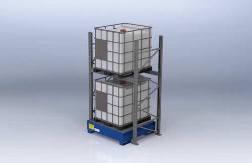 Rayonnage pour entrepôt de stockage - 1 000 l | SCxCZ00 series - Morandin Contenitori Industriali - modulaire / pour cubitainer / en acier