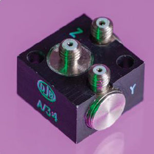 Accéléromètre triaxial - A/34 - DJB Instruments UK Ltd - piézoélectrique / haute température / pour applications automobiles