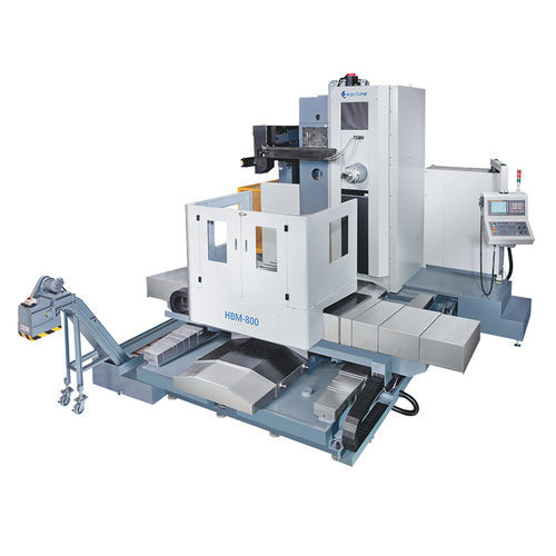 Aléseuse-fraiseuse CNC - HBM-800 - L & W Machine Tools, Inc. - horizontale / à table tournante / 3 axes