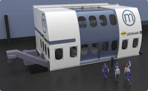 Dispositif de protection machine avec porte coulissante - Metal Gennari S.R.L. - pour tour