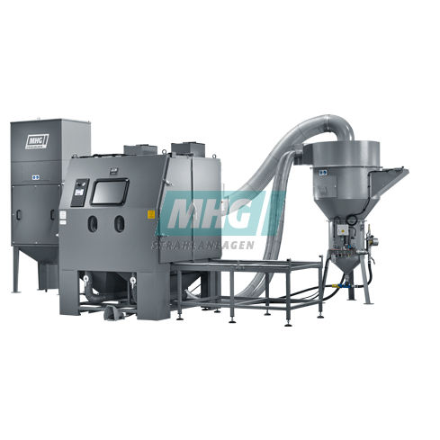 Cabine de sablage à pression - SMG 300 D - MHG Strahlanlagen GmbH - manuelle / avec table tournante