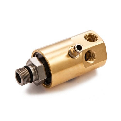 Raccord tournant pour eau - S series - ROTOFLUX s.r.l. - 2 passages / en laiton / en acier inoxydable