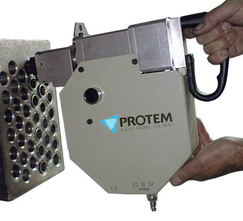 Chanfreineuse de tube d'échangeur - S18TP - PROTEM - pneumatique / électrique / portable