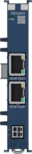 Module de communication RJ45 - JUMO I/O system communication module 2-channel - JUMO GmbH & Co. KG - EtherCAT / 2 ports / sur rail DIN