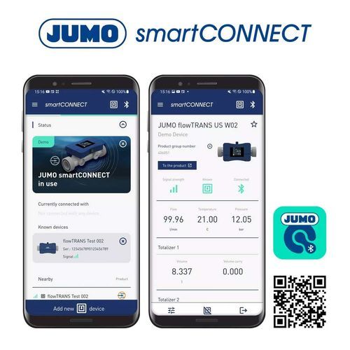 Application mobile de configuration et diagnostic - JUMO smartCONNECT - JUMO GmbH & Co. KG - d'acquisition de données / de supervision / pour débitmètre