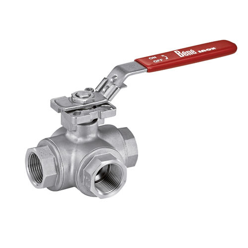 Vanne à boisseau sphérique - 58213 - BENE INOX - à levier / filetée / en T
