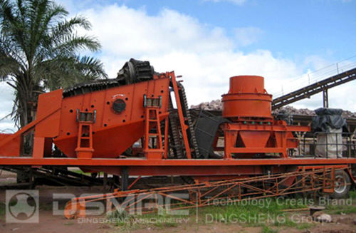 Concasseur vertical à percussion - DMP series  - Zhengzhou Dingsheng Engineering Technology Co., Ltd. - mobile / compact / fin