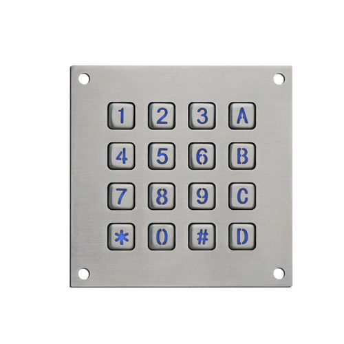 Clavier numérique 16 touches - B860 - Joiwo Explosion Proof Science and Technology - mural / en acier inoxydable / IP65